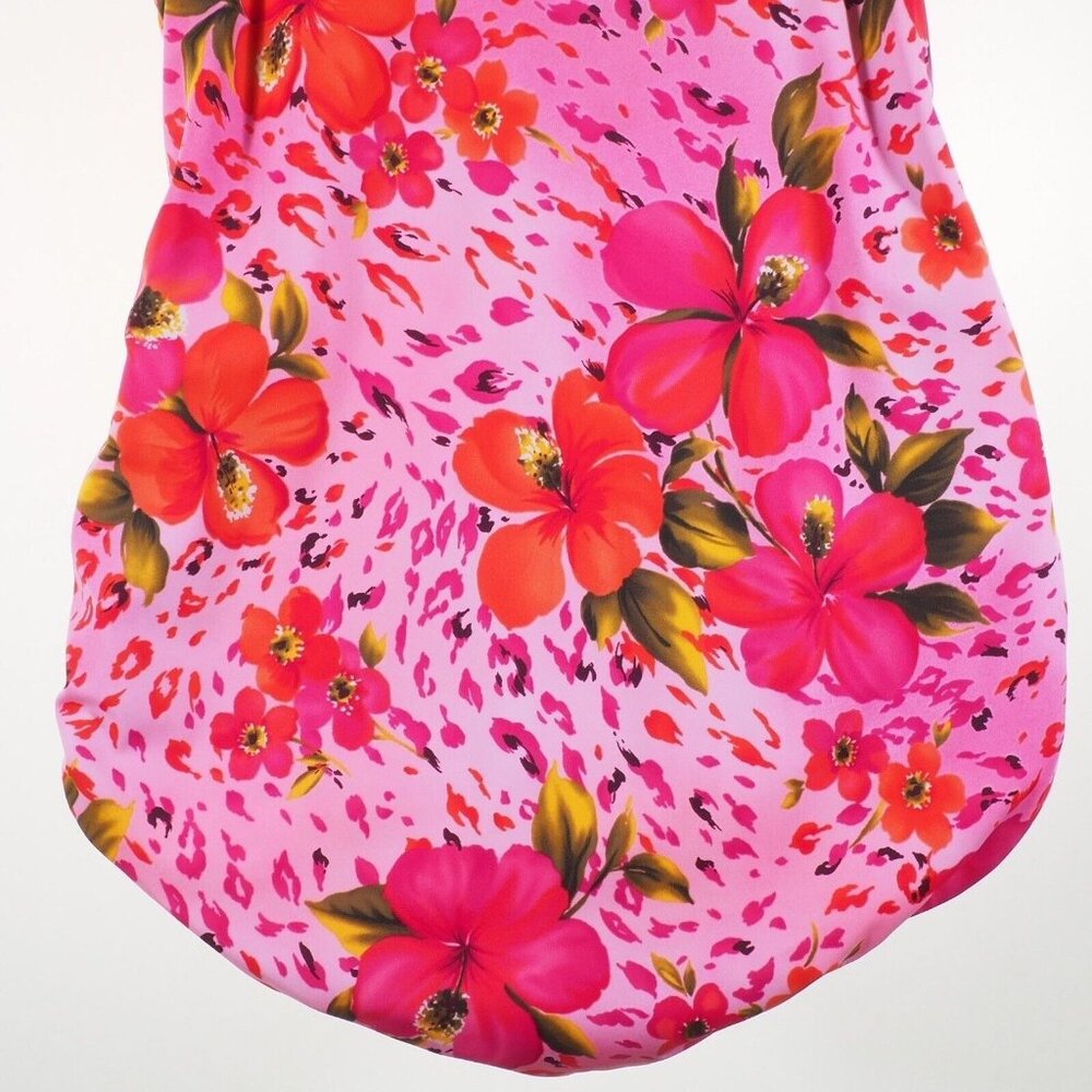 Islander Womens Swimsuit 18 One Piece Pink Floral Adjustable Straps - Picture 7 of 9